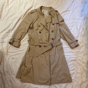 London Fog Classic Beige Trench Coat - Women 14P